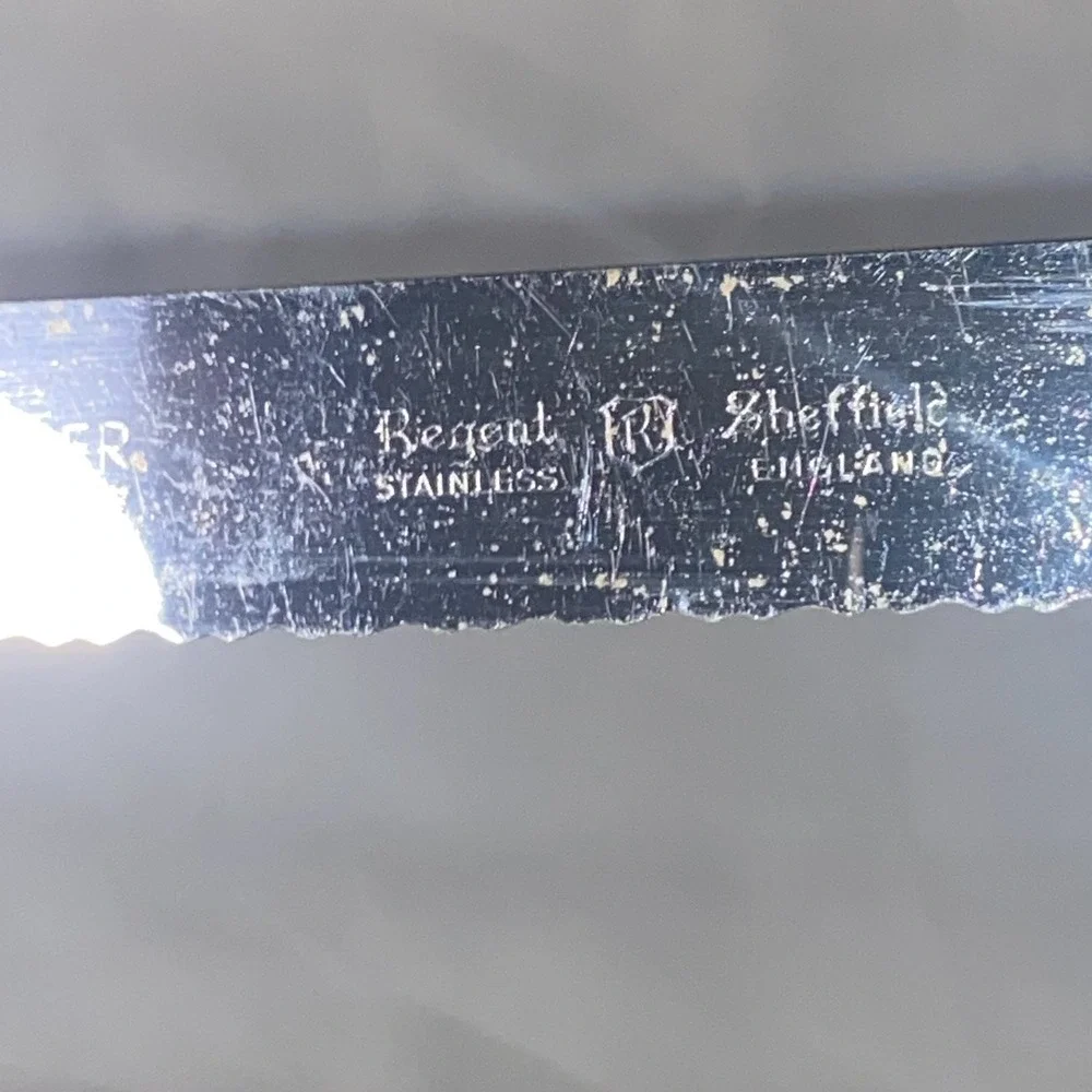 Vintage 1960s Miracle Worker Frozen Food Knife‎ Carved Floral Handle MCM